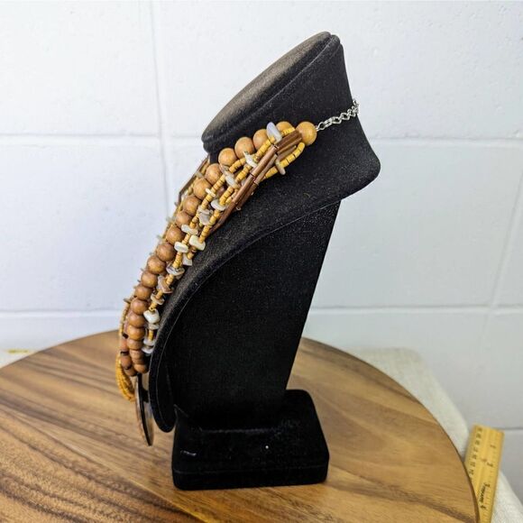 Beautiful Multi-Strand Statement Necklace 10 inches - Picture 2 of 6